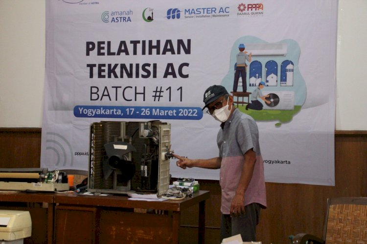 Pemberdayaan Ekonomi Umat, LAZNAS PPPA Daarul Qur’an Yogyakarta Adakan Pelatihan Teknisi AC Bersama Yayasan Amaliah ASTRA