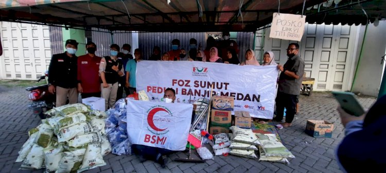 Kolaborasi PPPA Daarul Qur'an Medan danFOZ Sumatera Utara dalam Aksi Peduli Banjir Medan