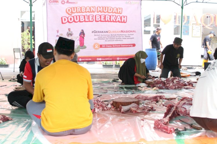 Rayakan Idul Adha, PPPA Daarul Qur'an Semarang Gelar Penyembelihan Hewan Qurban