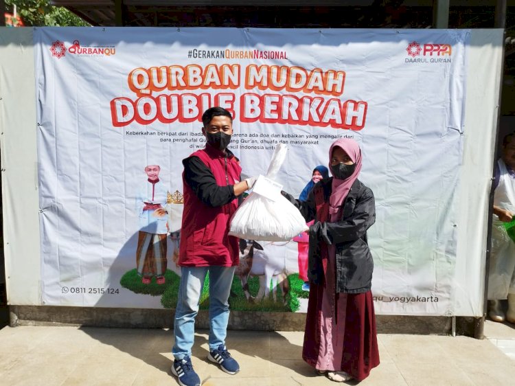 Idul Adha 1443 H, PPPA Daarul Qur’an Yogyakarta Distribusikan Daging Qurban