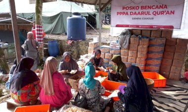 425 Orang Mengungsi di Posko Bencana Gempa Cianjur PPPA Daarul Qur'an