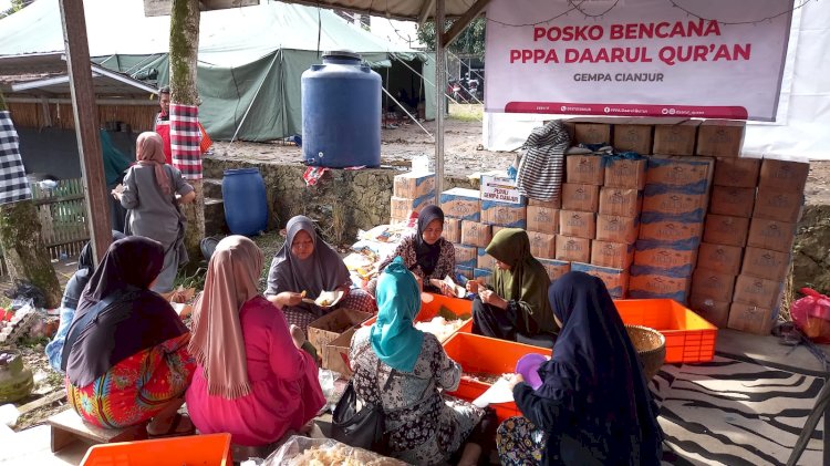 425 Orang Mengungsi di Posko Bencana Gempa Cianjur PPPA Daarul Qur'an