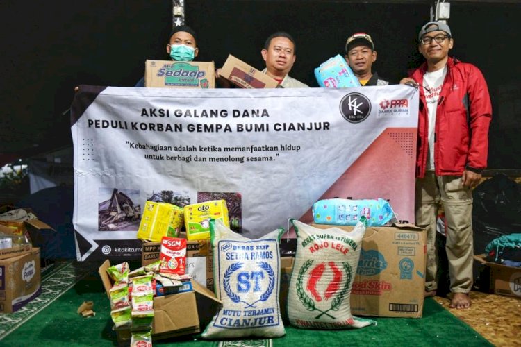 PPPA Daarul Qur'an Medan Salurkan Bantuan dari Komunitas Kita-Kita untuk Penyintas Gempa Cianjur