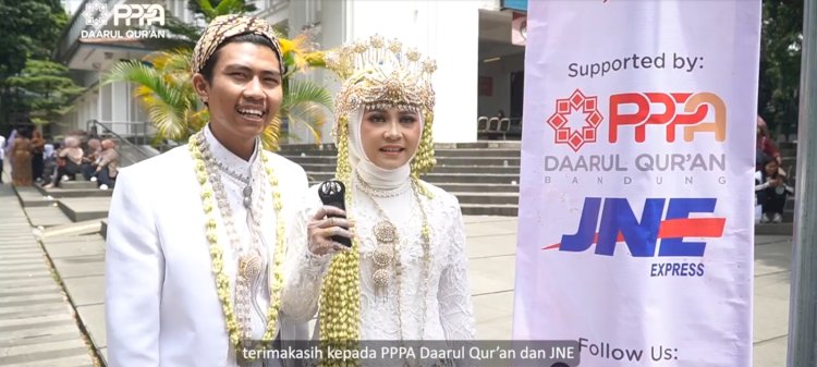 48 Pasangan Resmi jadi Suami Istri,  PPPA Daarul Qur'an Bandung Bersama JNE Hadir Mendukung Nikah Massal 2022 di Balai Kota