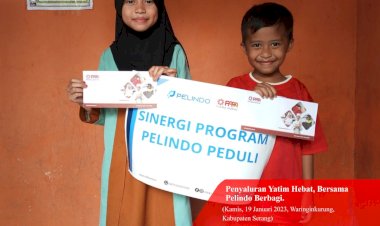 Penyaluran Santunan Yatim Hebat Bersama Pelindo Berbagi