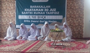 6 Santri Rumah Tahfizh Umi Daqu Glugur Rimbun Sumut Selesai Hafalan Qur'an 30 Juz