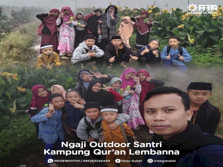 Melihat Kegiatan Ngaji Outdoor Santri Kampung Qur'an Lembanna