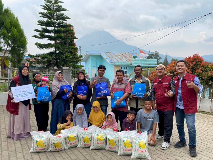 PPPA Daarul Qur'an Medan Salurkan Sembako untuk Warga di Kampung Qur'an Sinabung