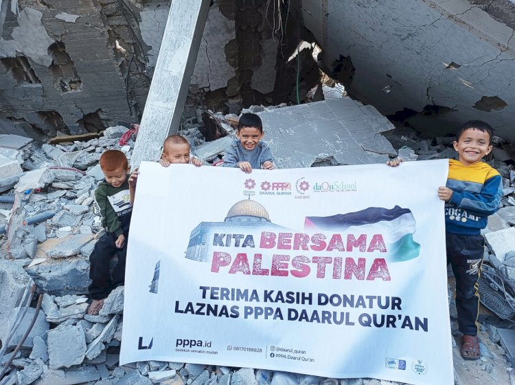 3.000 Paket Bantuan Disalurkan Langsung Perwakilan Laznas PPPA Daarul Qur’an di Palestina   