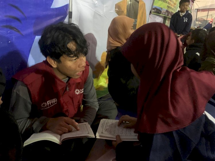 Maghrib Mengaji Jadi Pelipur Lara Anak-anak Penyintas Gempa Kabupaten Bandung