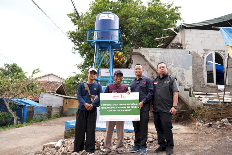 Peresmian Bantuan Air Bersih Amanah PT. SMI Pascagempa Cianjur