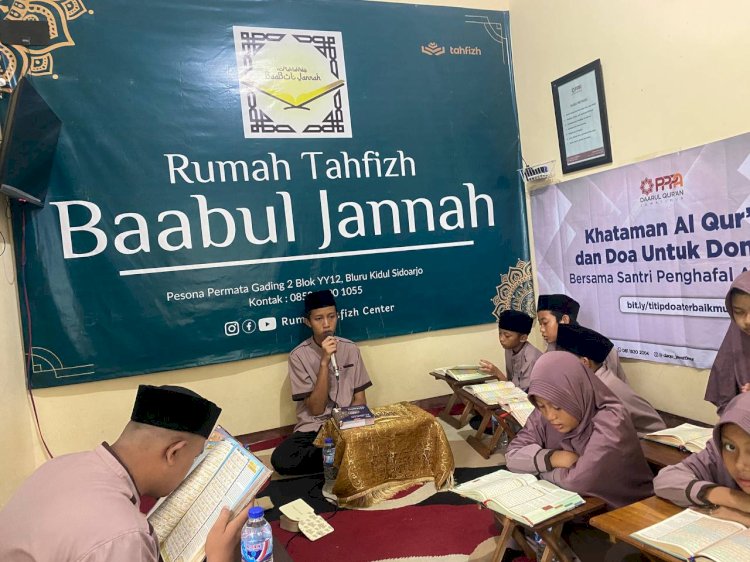 Khataman dan Doa untuk Donatur di Rumah Tahfizh Baabul Jannah Sidoarjo