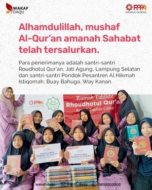 Penyaluran Wakaf Al-Qur'an di Lampung Selatan