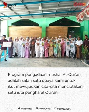 Penyaluran Wakaf Al-Qur'an di Lampung Selatan