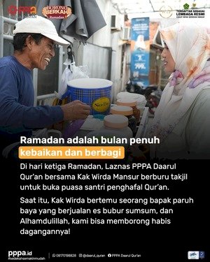 Penyaluran Paket Takjil dan Buka Puasa untuk  Santri Penghafal Qur’an