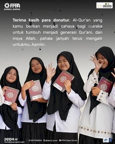 Penyaluran Al-Qur’an untuk Penghafal Qur’an