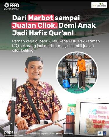 Kebaikan Zakatmu Wujudkan Impian Seorang Marbot Masjid