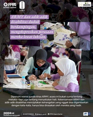 Moment Kebersamaan ARMY Melukis Bareng Disabilitas
