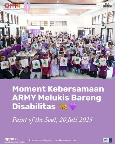 Moment Kebersamaan ARMY Melukis Bareng Disabilitas