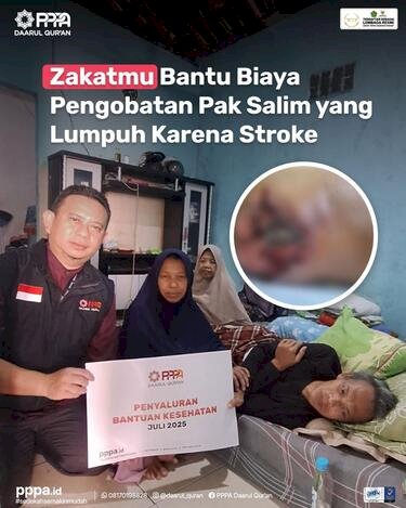 Zakat Amanahmu Bantu Dhuafa yang Lumpuh Karena Stroke