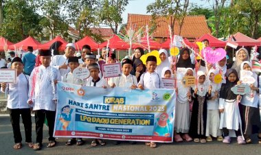 Kirab Santri TPQ Daqu Generation Meriahkan Hari Santri Nasional 2025