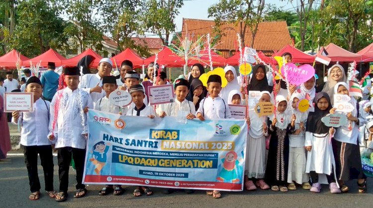 Kirab Santri TPQ Daqu Generation Meriahkan Hari Santri Nasional 2025