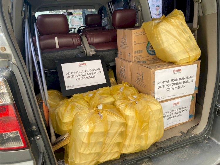 PPPA Daarul Qur’an Medan Salurkan Bantuan Tahap 1 untuk Korban Banjir di Kota Medan