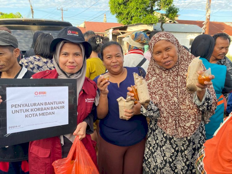 PPPA Daarul Qur’an Medan Salurkan Bantuan Tahap 2 untuk Korban Banjir di Medan Labuhan