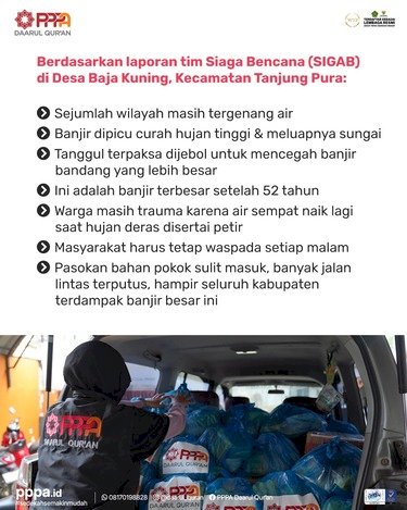 Penyaluran Bantuan untuk Penyintas Banjir Sumatra