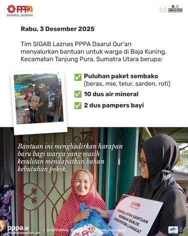 Penyaluran Bantuan untuk Penyintas Banjir Sumatra