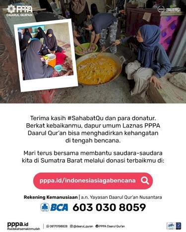 Dapur Umum untuk Penyintas Banjir Sumbar