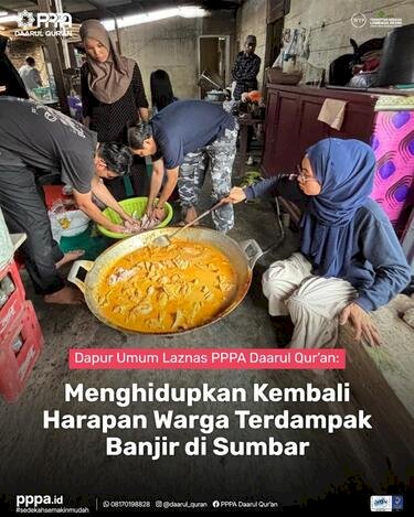 Dapur Umum untuk Penyintas Banjir Sumbar