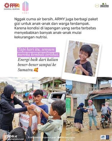 Penyaluran Bantuan ARMY Indonesia untuk Penyintas Banjir Sumatra