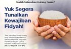 Sudah Bayar Hutang Puasa ? Cek Tabel Fidyah!