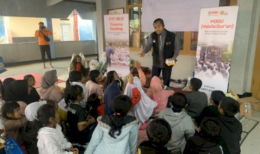 PPPA Daarul Qur’an Gelar Trauma Healing dan Mobile Qur’an di Posko Bencana Cisarua