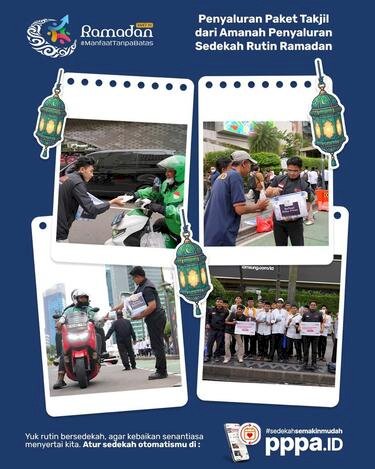 Berbagi Takjil dari Sedekah Rutin Amanah Donatur