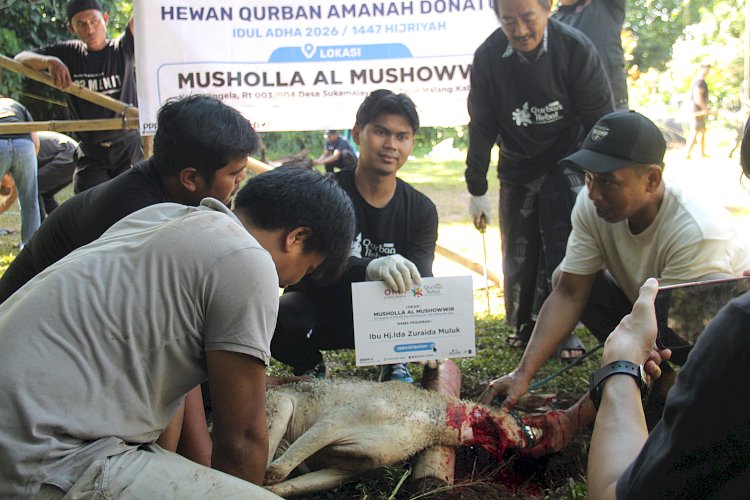 Kolaborasi Qurban Laznas PPPA Daarul Qur'an Bogor bersama Masyarakat Nanggela