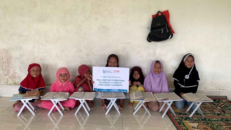 PPPA Daarul Qur'an Sulsel Distrubusikan Bantuan Renovasi Musholla Al Ikhlas Langkeang