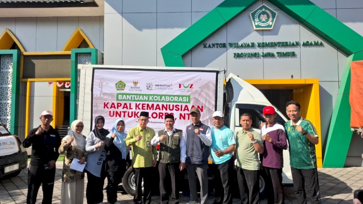 Sinergi Kemenag, BAZNAS, FOZ & PPPA Daqu Jatim Kirim 27 Ton Bantuan untuk NTT