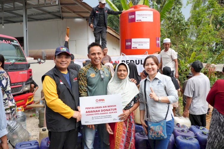 Saat Air Mulai Langka, Laznas PPPA Daarul Qur’an Bersama Ichi Tan Hadir di Lebak