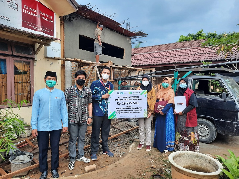 Bantuan Pembangunan Rumah Tahfidz PPPA Daarul Qurâ€™an Medan dari Pegadaian Syariah