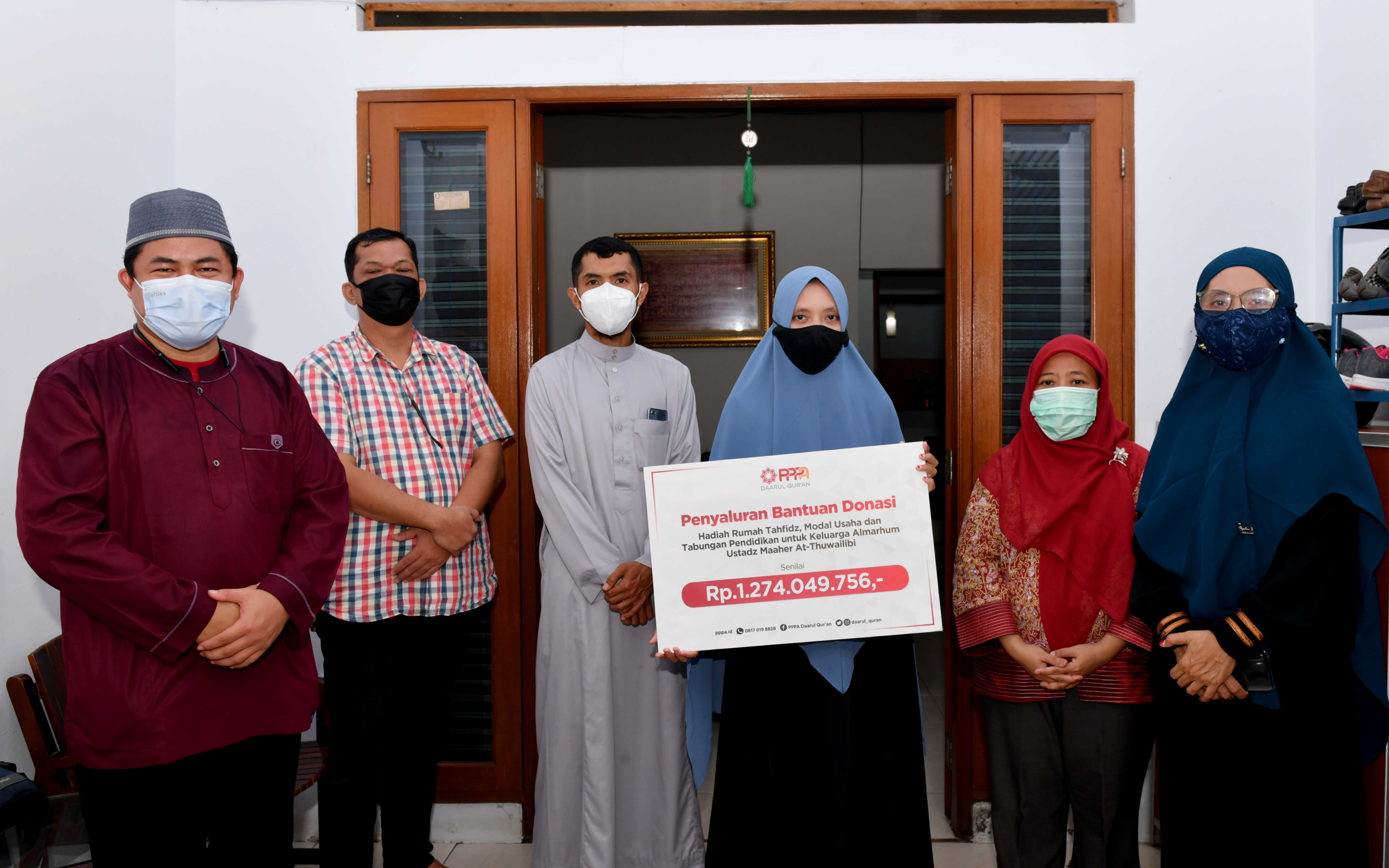 Laznas PPPA Daarul Qur'an Salurkan Donasi ke Keluarga Mendiang Ustadz Maaher