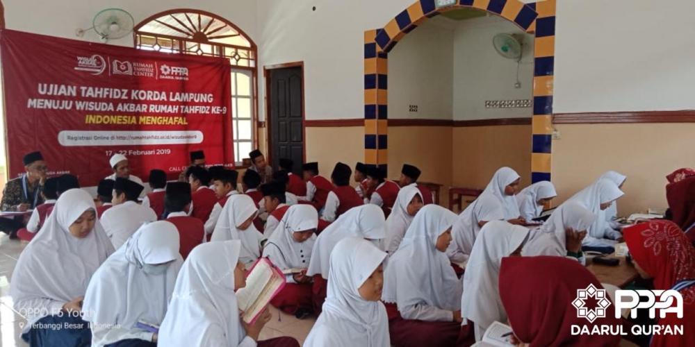 Sambut Wisuda Akbar, 100 Santri Lampung Ikut Ujian Tahfizh