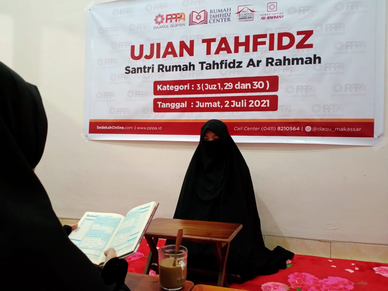 Semangat Santri Rumah Tahfidz Ar-Rahmah Makassar Hadapi Ujian