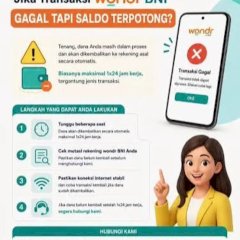 Berikut cara Atasi Transaksi BNI Gagal tapi saldo terpotong ini solusinya